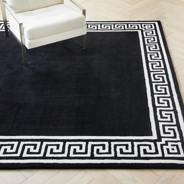 Greek Key Rug - Black/Ivory 3 Greek Key Rug - Black/Ivory