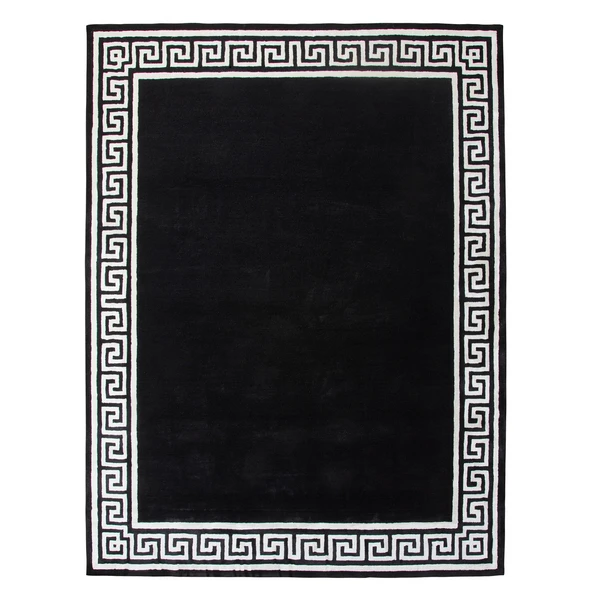 Greek Key Rug - Black/Ivory 5 Greek Key Rug - Black/Ivory - Image 3