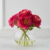Ranunculus In Glass - Fuchsia -Home Decor webimage 168177427 jpg