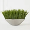 Faux Grass In Silver Pot -Home Decor webimage 207540972 1
