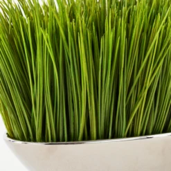 Faux Grass In Silver Pot 16 Faux Grass In Silver Pot -Home Decor webimage 207540972 DTL1 1