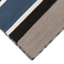 Variagated Stripe Outdoor Rug - Navy -Home Decor webimage 620109986 1 jpg