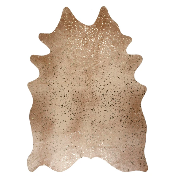 Metallic Faux Cowhide Rug - Tan 3 Metallic Faux Cowhide Rug - Tan