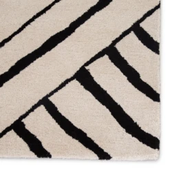 Nikki Chu - Miley Rug - Ivory/Black 7 Nikki Chu - Miley Rug - Ivory/Black -Home Decor webimage 620347861 2 jpg