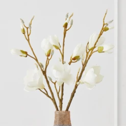 Faux Magnolia Stem - Set Of 3